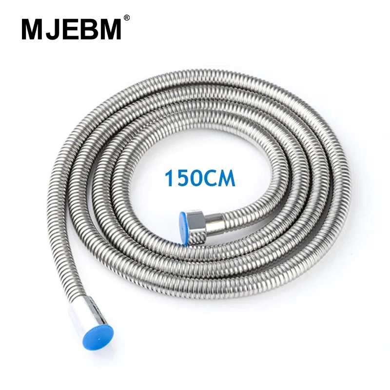 MJEBM General Flexible Soft Water Pipe 1.5m Rainfall Common Shower Hose Chrome Plating Shower Pipe Bathroom Accessories