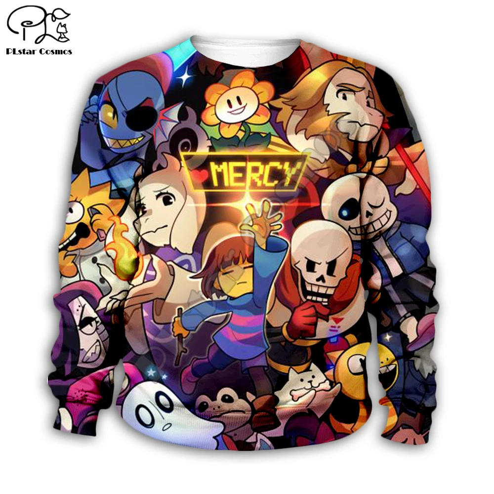 

Kids baby Clothes Children's wear Undertale Sans Game 3D print zipper hoodies/boy Long sleeve Cartoon style-7
