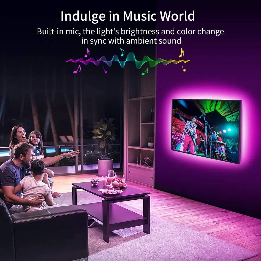 

Dream Colour LED Strip Lights RGBIC 20M 10M 5M Bright 5050 for Bedroom Kitchen Studio Kids Room and More