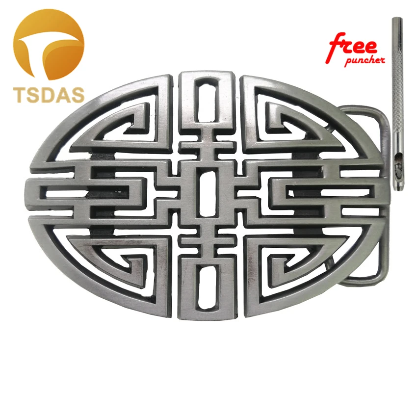 Мужская Роскошная металлическая пряжка для ремня с посеребрением ремнем в