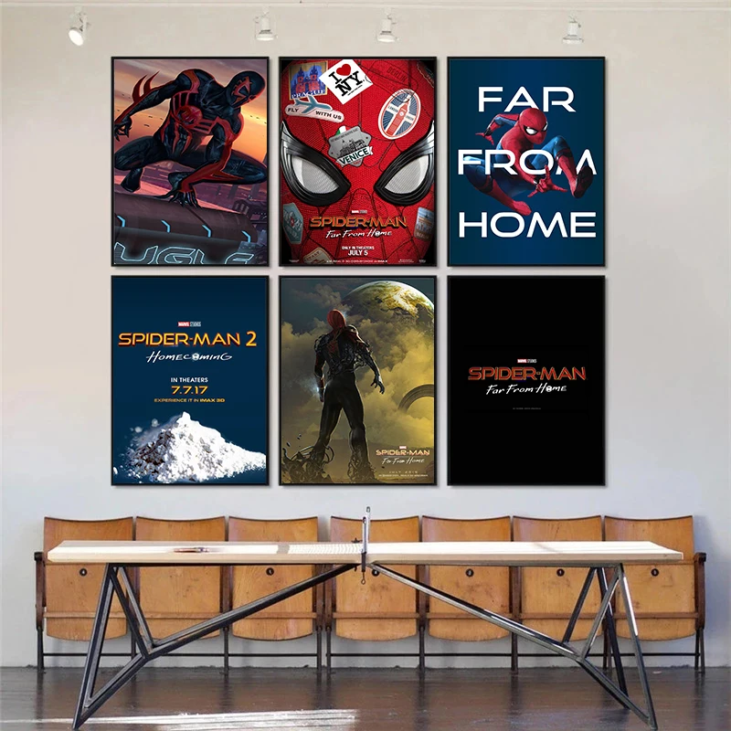 

Картина на холсте «Человек-паук», супергерой, Мстители, плакаты и принты, Настенная картина для гостиной, детской комнаты, украшение для ком...