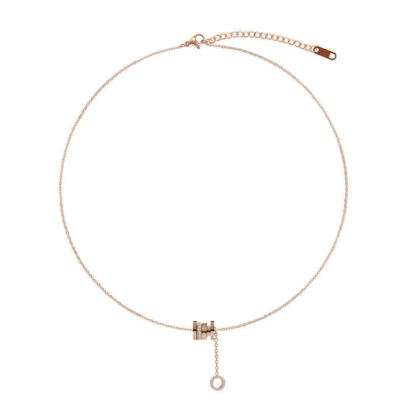 

Classic Advanced Original Design Rose Gold Zircon Luxury Pendant Necklace Women Anniversary Gift for Girls Jewelry Accessories