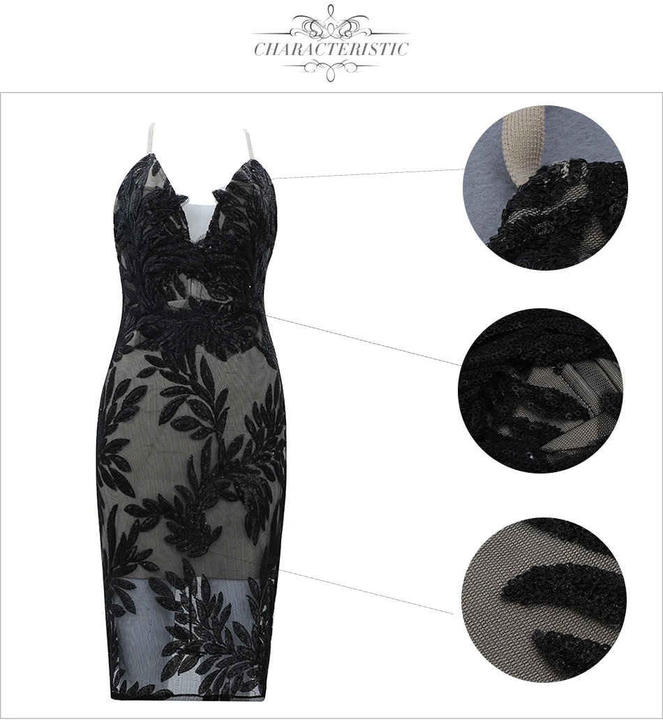 Adyce новое летнее кружевное Бандажное платье для женщин Vestidos сексуальное черное хаки v-образный вырез выдалбливают Клубное платье знаменитостей вечерние платья