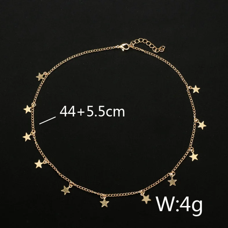 

2021 New Fashion Gold Silver Moon Star Pendant Necklace women's accessories Necklace Gift 4G