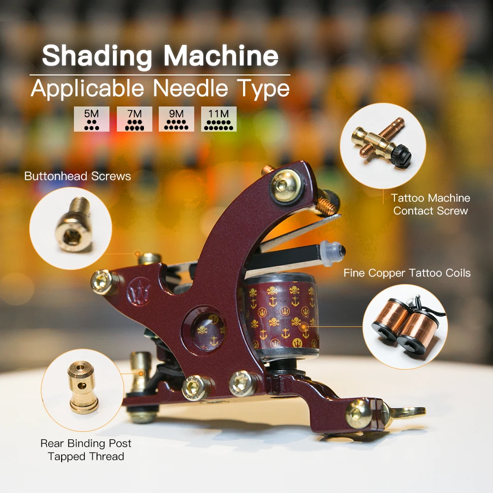 Бесплатный дешевый набор для татуировок в комплекте 2 машины 6 цветов США бренд