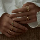 Модный набор широких колец с золотым крестом для женщин, модное женское кольцо в готическом стиле, новинка 2021, кольцо на палец, Женские Ювелирные изделия