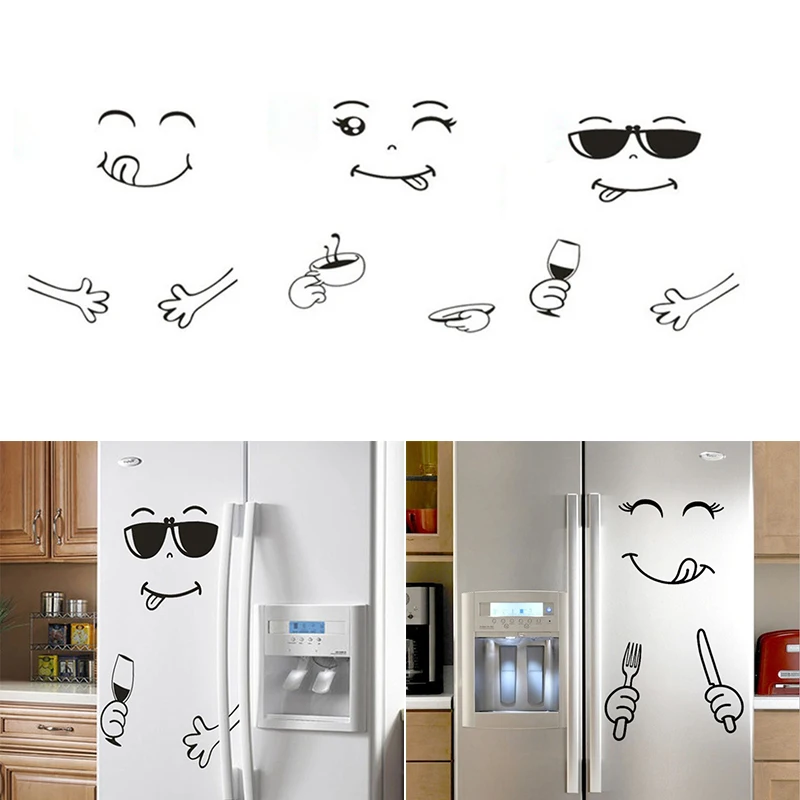 

Sunglasses Smiley Face Wall Stickers Cartoon Refrigerator Environmentally Friendly Waterproof Can Remove the Painting
