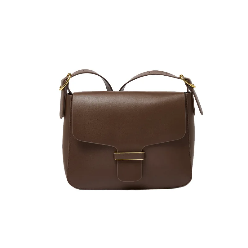 

Genuine Leather practical Bags for Women One shoulder Messenger bag fashion Simplicity Solid color Large capacity underarm bag