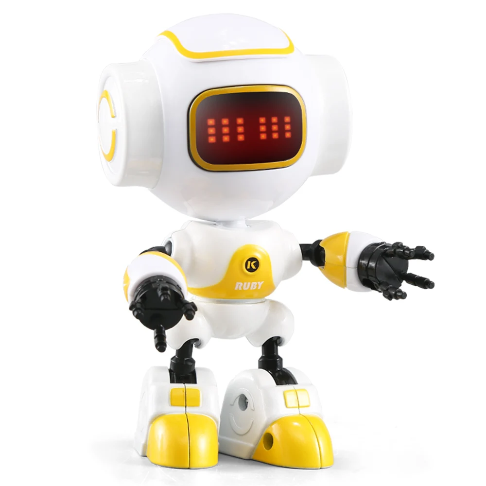 R9 Yellow 6 цветов R8/R9 робот жесты мини умный озвученный умный светодиодный глаз RC DIY Роботы Синий Зеленый Оранжевый игрушки для детей Подарки для детей - Цвет: R9 Yellow