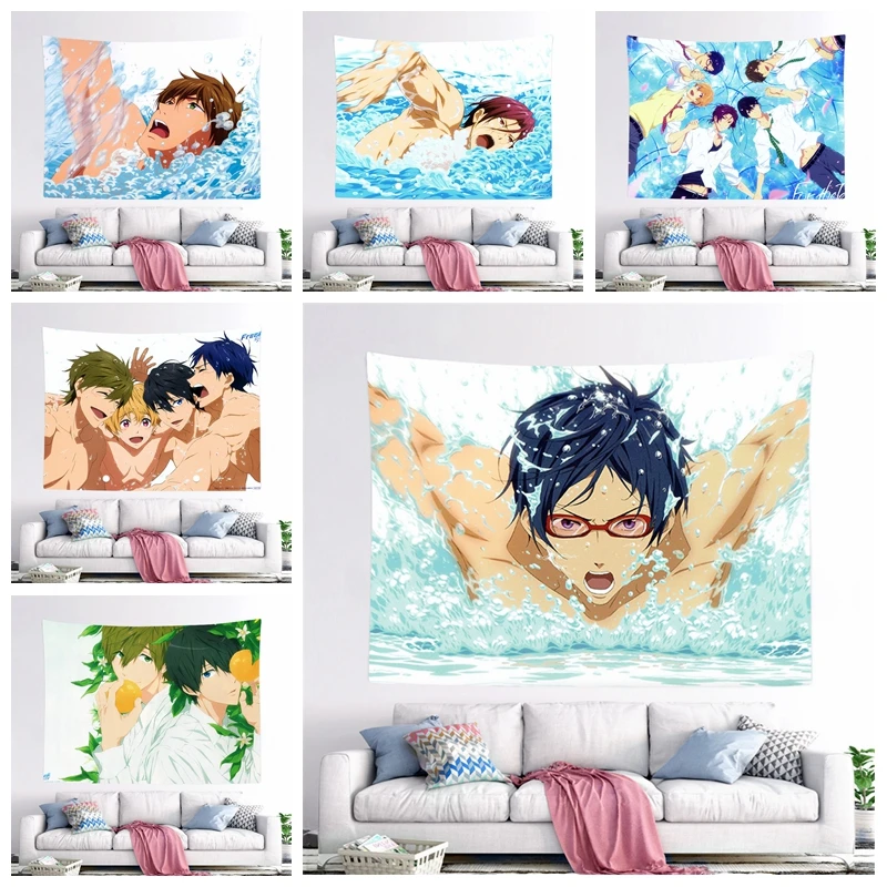 Новое Аниме бесплатно! -Гобелен Iwatobi для плавания и клуба настенный фон спальни