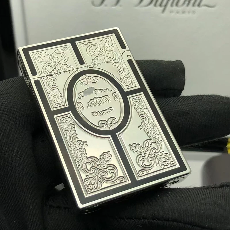 

100% new vintage dupont gas lighter gas cigarette lighter polished jet gasoline flint lighter metal gas lighter