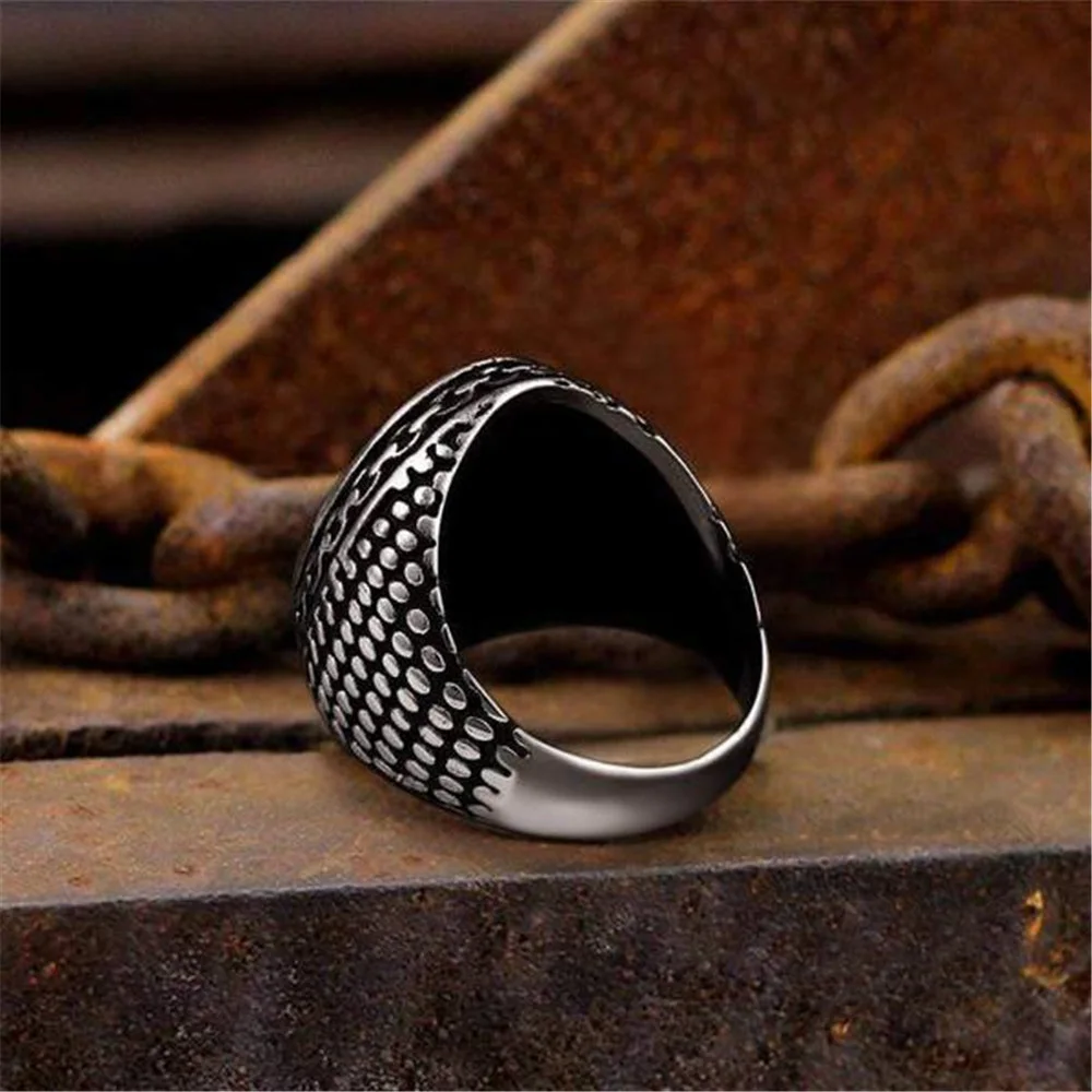 

New fashion and popular retro anchor ring men's trendy male domineering gothic hip hop rock party accessories holiday gifts