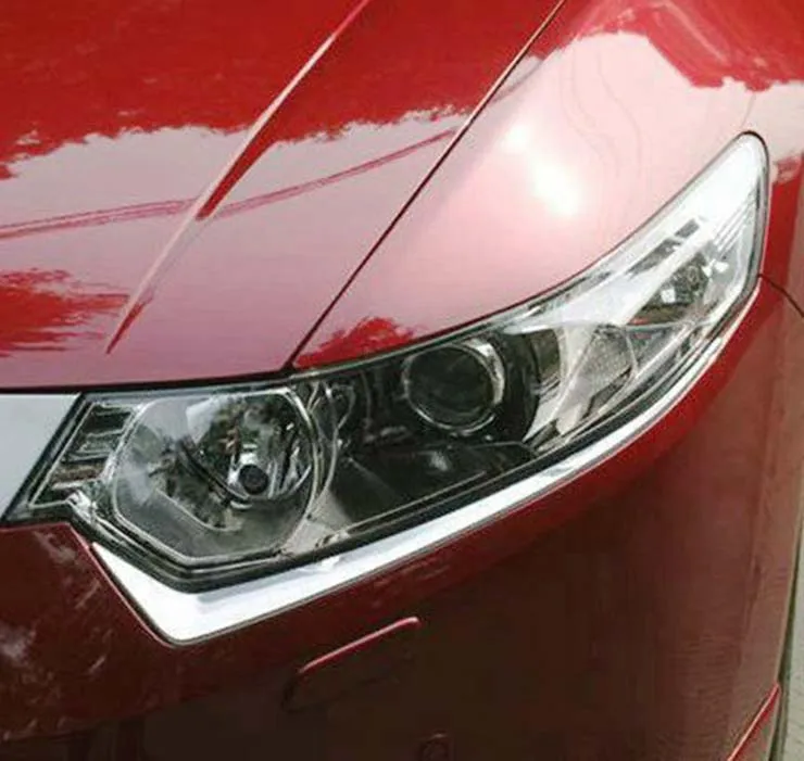 Chrome ABS Front Head light Eyelid Cover Trim For 2009-2014 Acura TSX Sedan 2PCS
