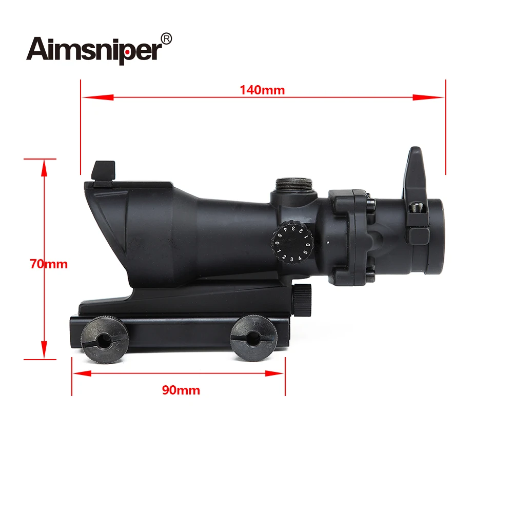 Aimsniper ACOG 1X32 тактический Красный Зеленый точечный прицел охотничья Оптика с 20 мм