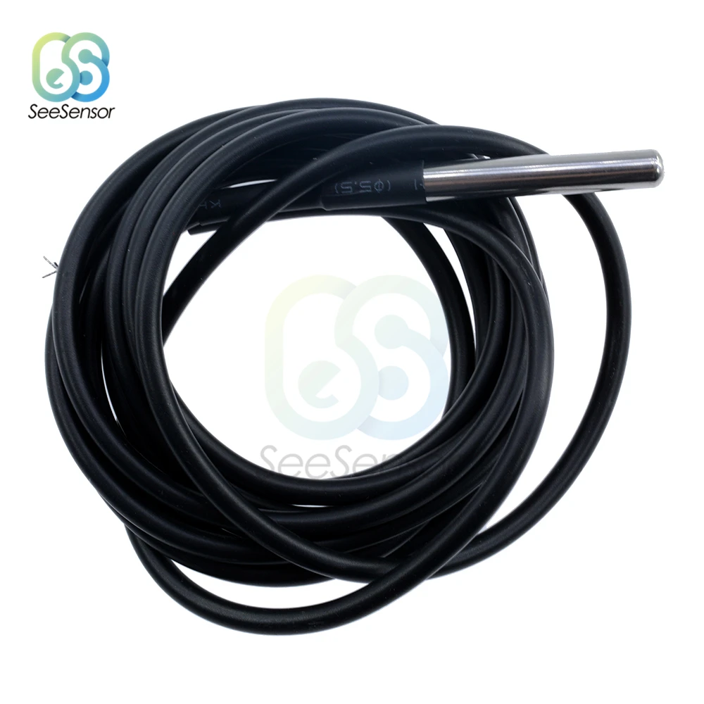 200 см DS1820 из нержавеющей стали водонепроницаемый DS18b20 датчик температуры