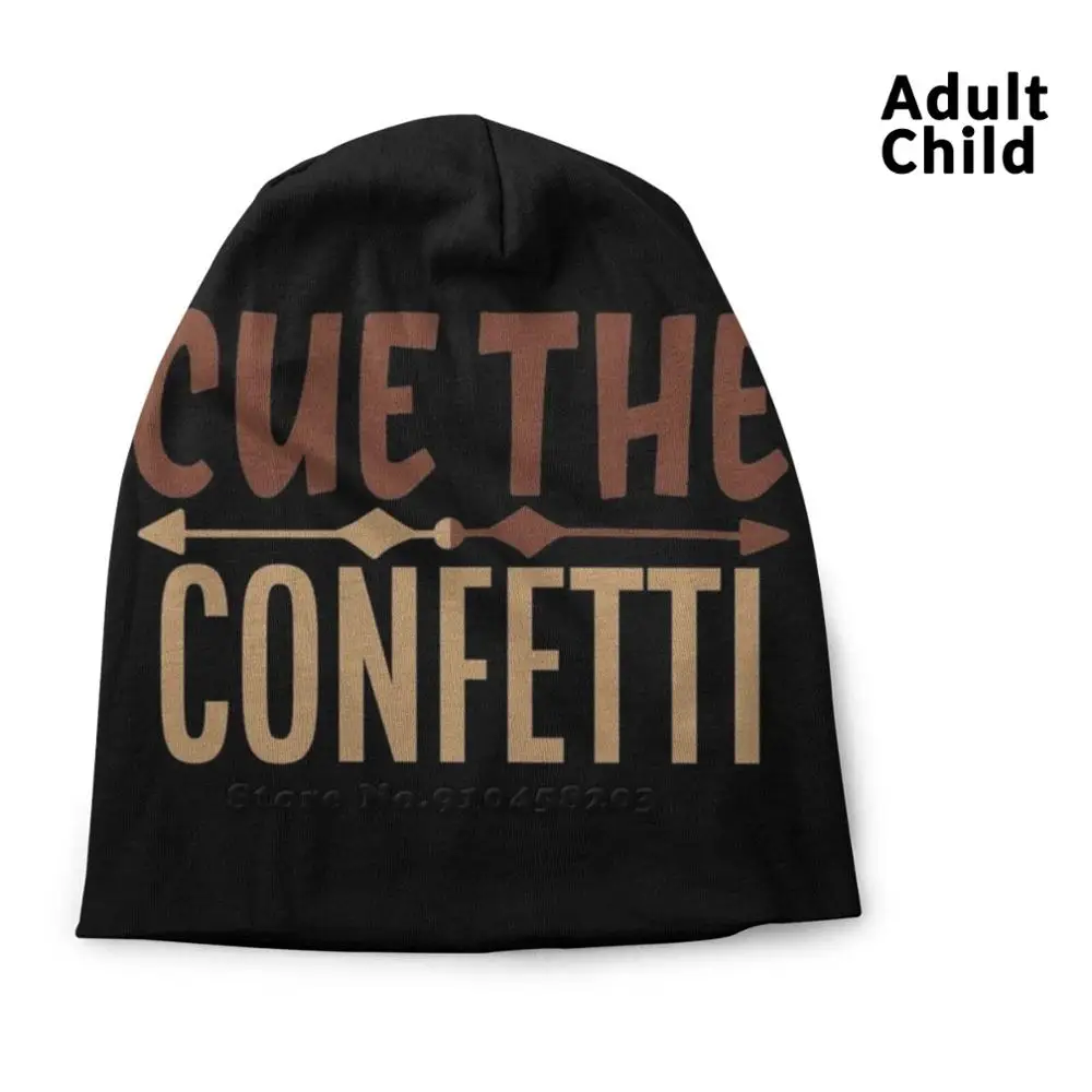 

Cue The Confetti Hip-Hop Hat Beanie Hat Casual Polyester Knit Cap Confetti Party Birthday Celebrate Celebration Cute Fun