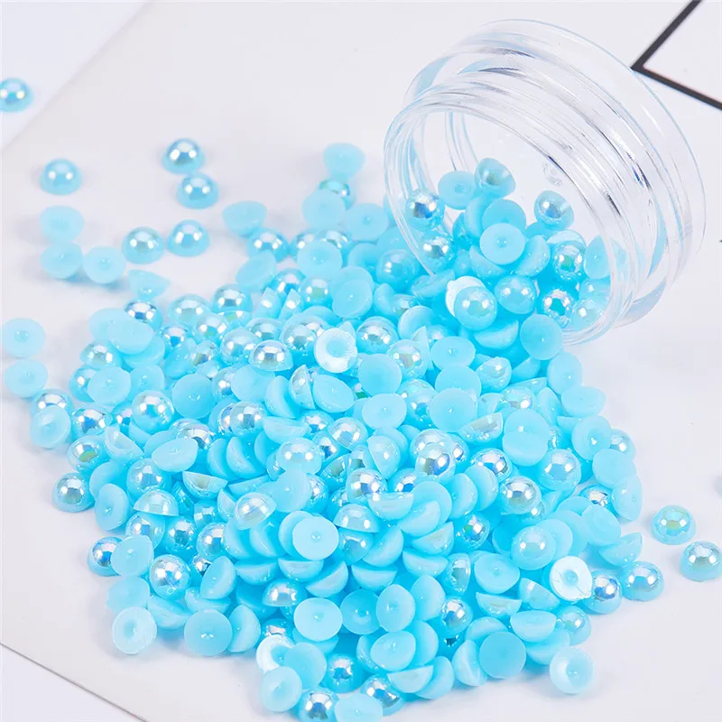 4 мм украшения и Стразы для ногтей 3D полукруглые желейные маникюра стразы с