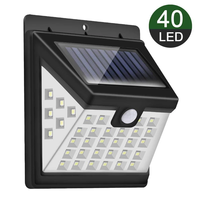 

Solar Lights Outdoor 40 LED & 3 Working Modes IP65 Waterproof Solar Lights Security Solar PIR Motion Sensor Lights