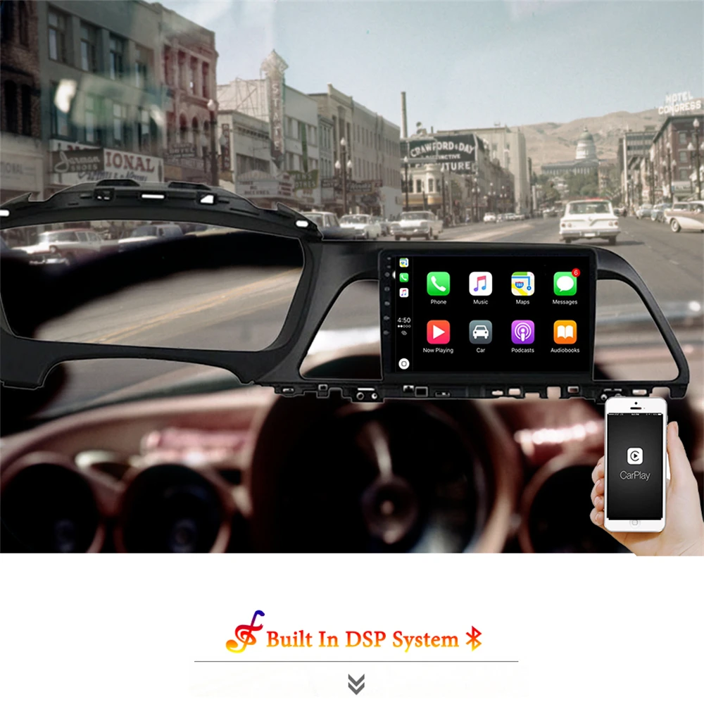 Автомагнитола 6G + 128G для Hyundai Sonata 7 LF 9 2014-2017 мультимедийный видеоплеер навигация GPS