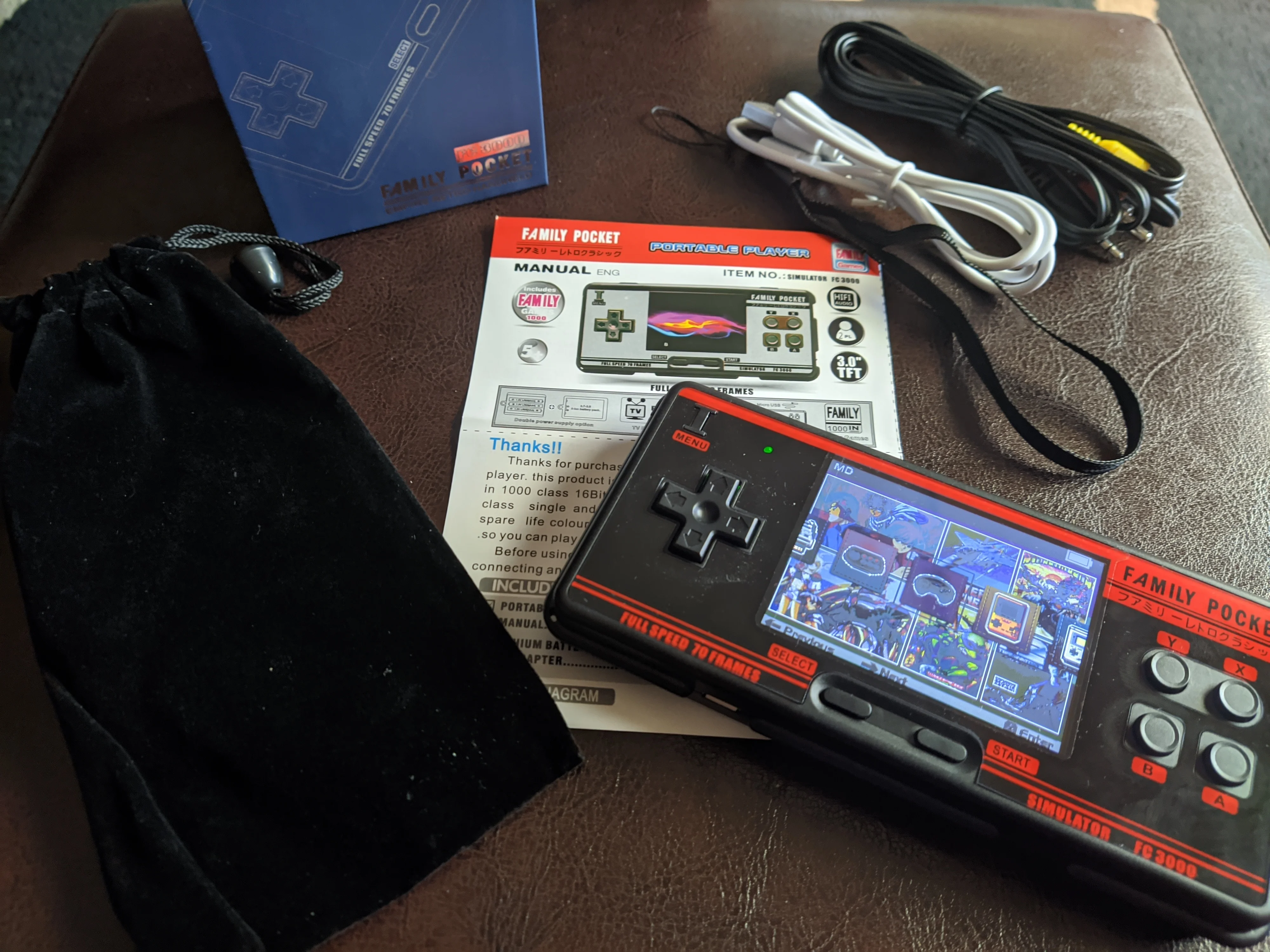 Игровая консоль FC3000 Детская игровая с 8 цветными экранами для PXPX7 черная серая