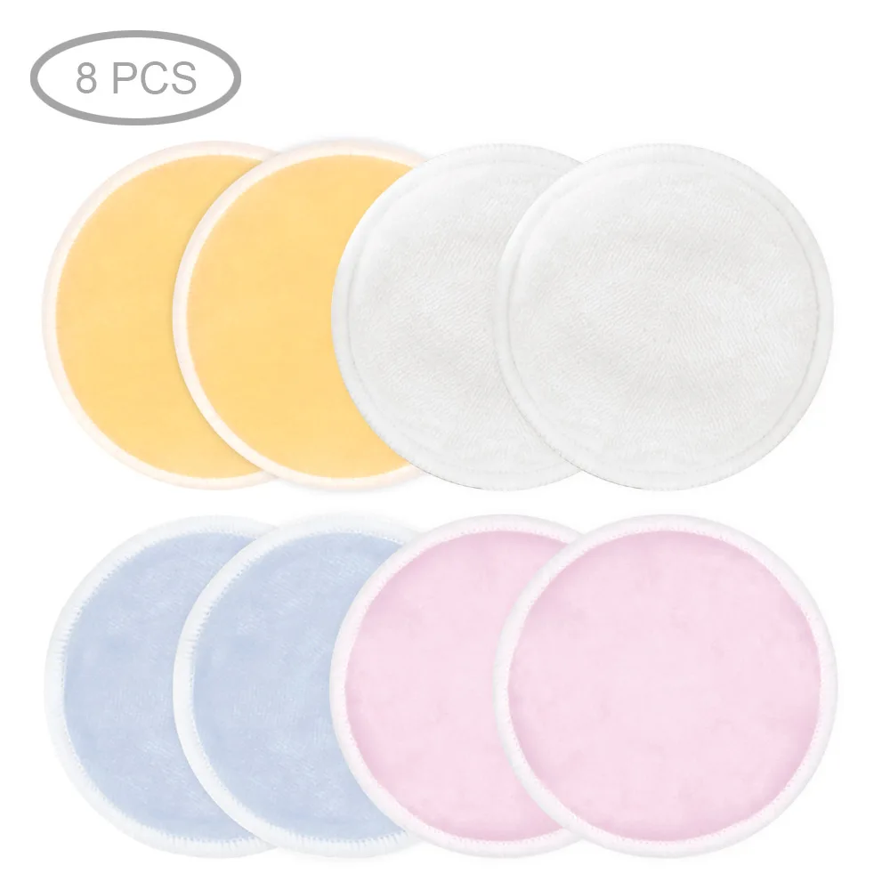 8pcs 4Colours Микрофибра средство для снятия макияжа с 4/8/10 шт. моющиеся очищающий хлопок Многоразовые Макияж лица салфетки три слоя натурального бамбука с сумкой в комплекте - Цвет: 8pcs 4Colours