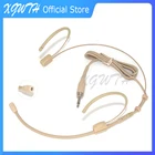 Всенаправленная головная гарнитура с микрофоном для беспроводной системы Bodypack передатчик с двумя ушами головной микрофон 3,5 мм моно Мужской