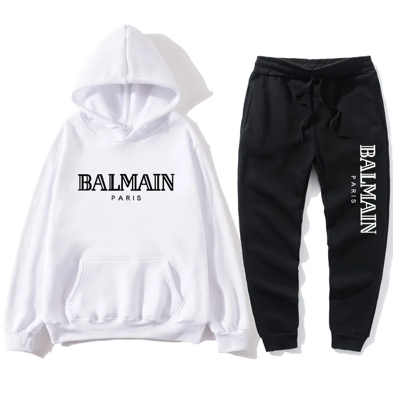 

Printed hooded suit long-sleeved hooded hoodie two-piece tracksuit