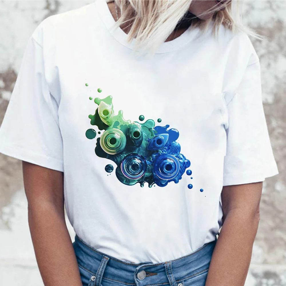 Европейский и американский стиль новая футболка женская мода тренд короткий