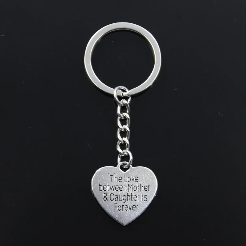 Новый модный брелок 25x25 мм сердце любовь между мать и дочь навсегда Подвески DIY