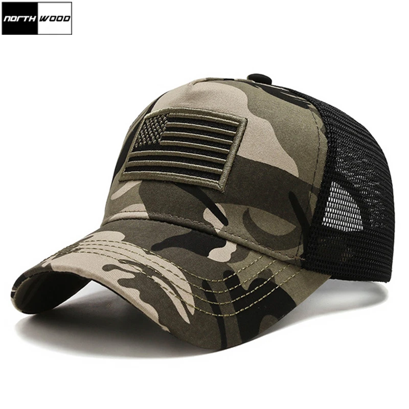 Кепка NORTHWOOD Мужская камуфляжная уличная армейская бейсболка с сеткой в стиле