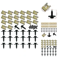 40pcsset high quality bolts screws anti corrosive robust nut clip screw u nut hex screws for atv self tapping screw