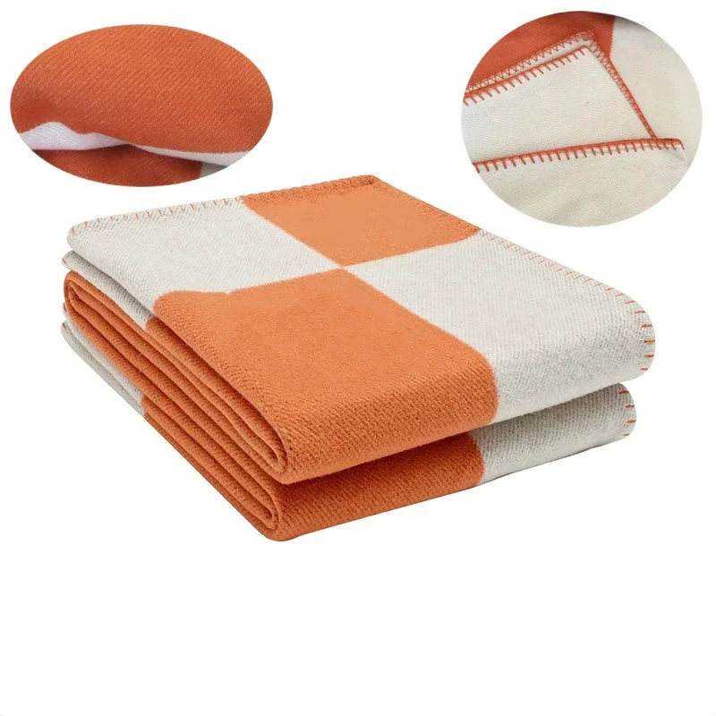 

Plaid Cashmere Blanket Crochet Soft Wool Scarf Shawl Portable Warm Sofa Bed Fleece Knitted Throw Cape Brand Luxurious Blanket
