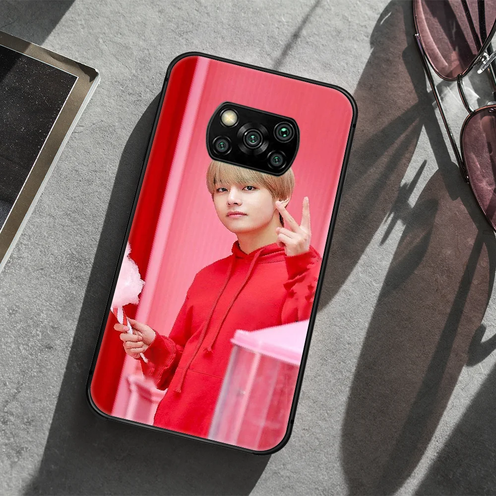 

Bangtan Boys Kim Tae Hyung Phone case Cover Hull For Xiaomi Mi A2 A3 8 9 9T Note 10 Se Lite Pro black Coque Luxury Etui Pretty