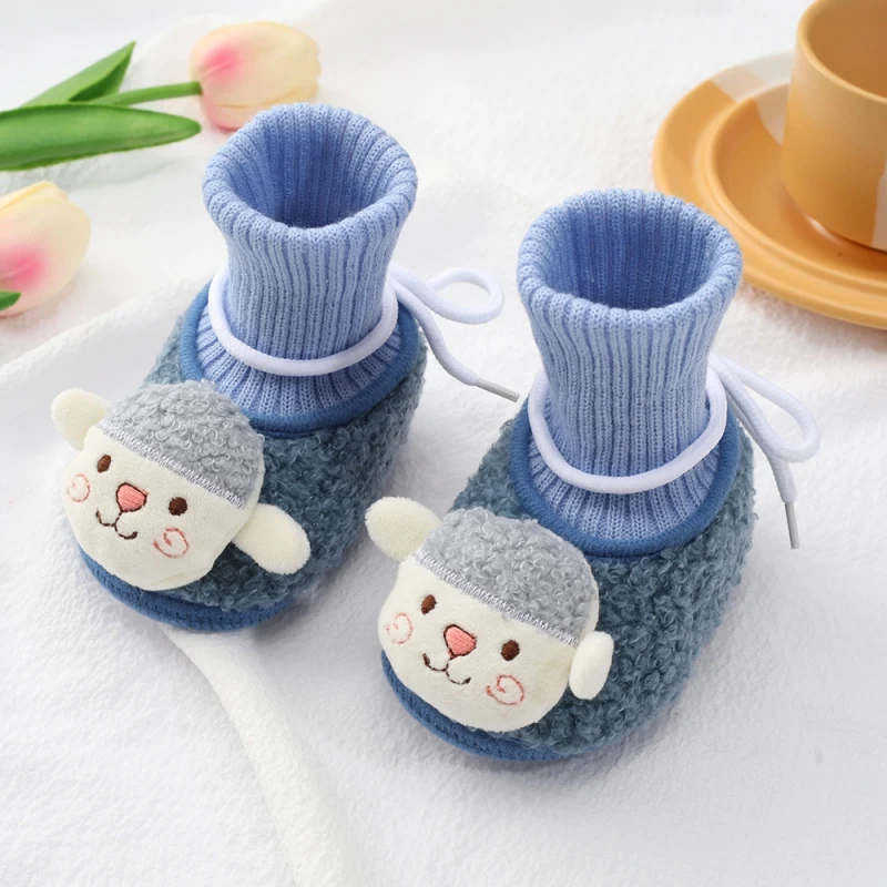 

ETOSELL Winter Crib Toddler Non-Slip Soft Sole Shoes 0-18M Baby Boys Girls Cozy Booties Infant Newborn Bedroom House Slippers