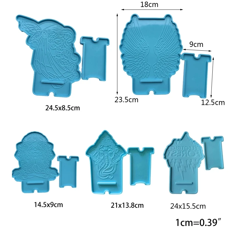 

1 Set DIY Mobile Phone Stand Epoxy Resin Mold Cellphone Holder Silicone Mould 85LB