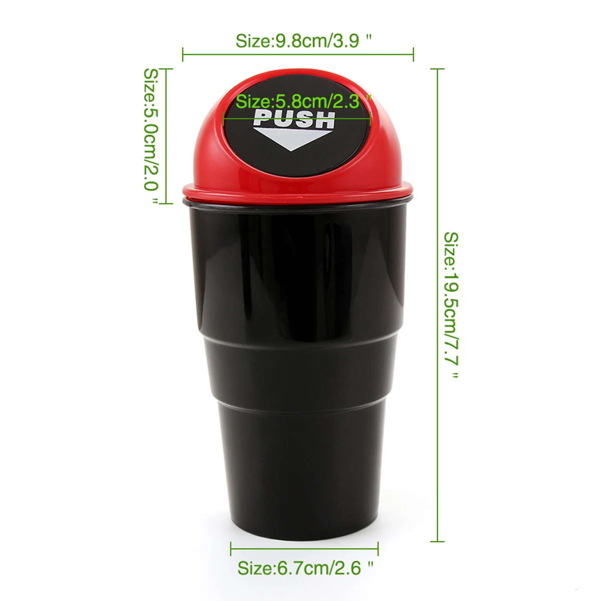 

Mini Office Home Auto Car Waste Trash Rubbish Bin Can Garbage Dust Case Holder