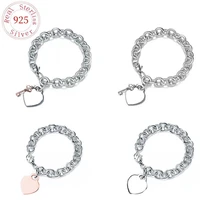 womens 925 sterling silver tif bracelets for women luxury original brand jewelry couple bracelets on hand