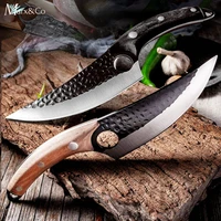 kitchen butcher knife meat boning cleaver handmade stainless steel full tang forged fishing chef outdoor hunting cutter huusk