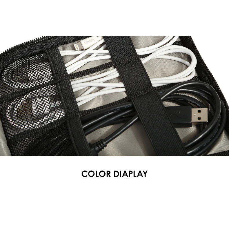 BAGSMART электронные дорожные аксессуары нейлон для sd-карты USB кабель Kindle iPad зарядное устройство портативные аксессуары сумка