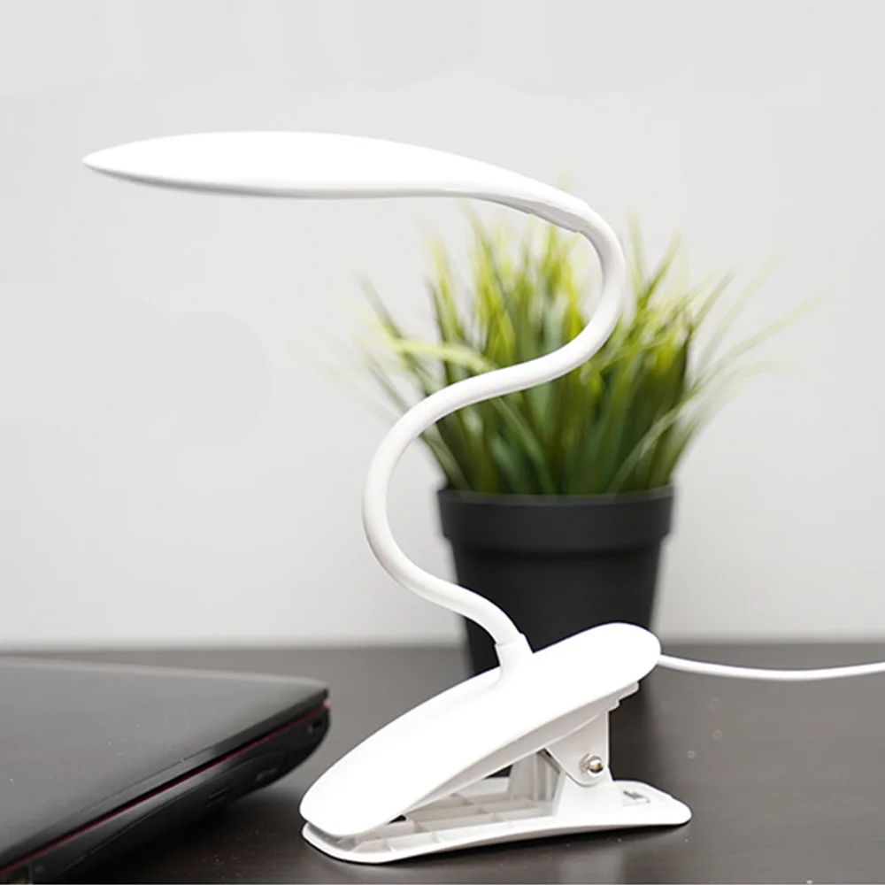 Светодиодный светильник для чтения с зажимом и зарядкой через usb крепкий гусиный