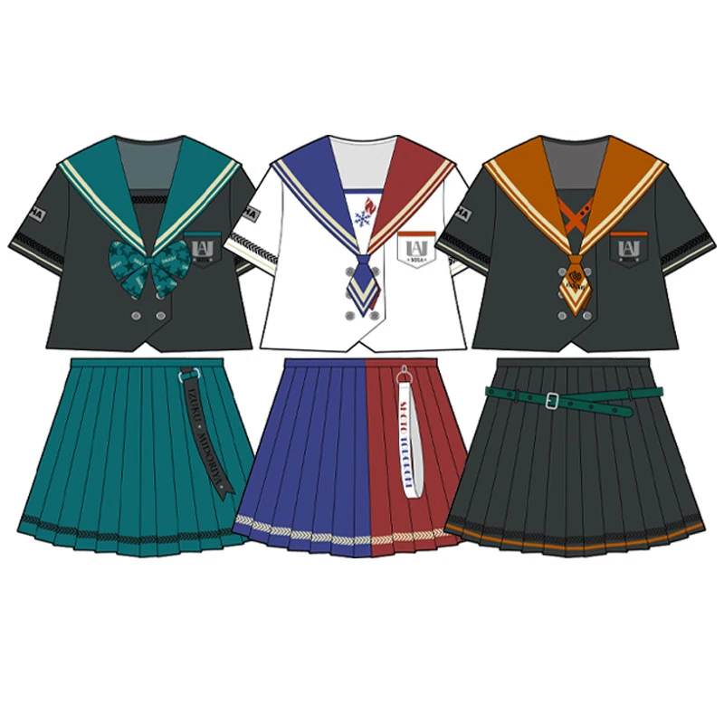 

Anime My Hero Academia Cosplay shirt skirt suit costume Animation derivatives clothing summer Todoroki Shouto Midoriya Izuku cos