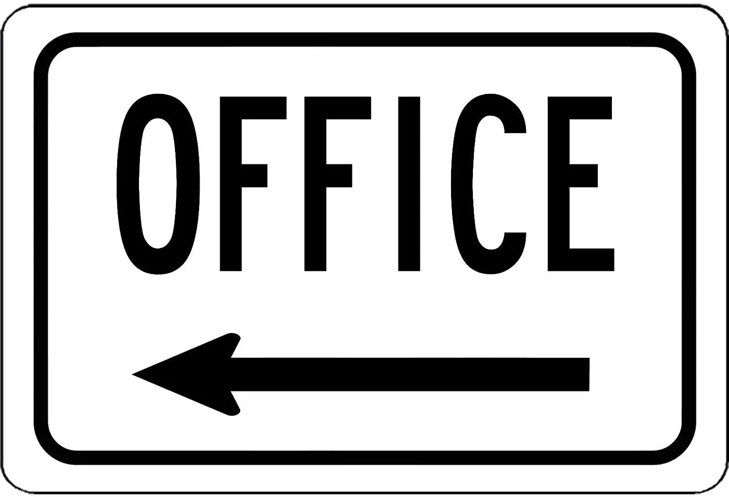 

Metal Tin Sign Decoration Iron Painting ,Office Sign with Left Pointing Arrow Sign Caution Sign Metal for Outdoor Indoor Use