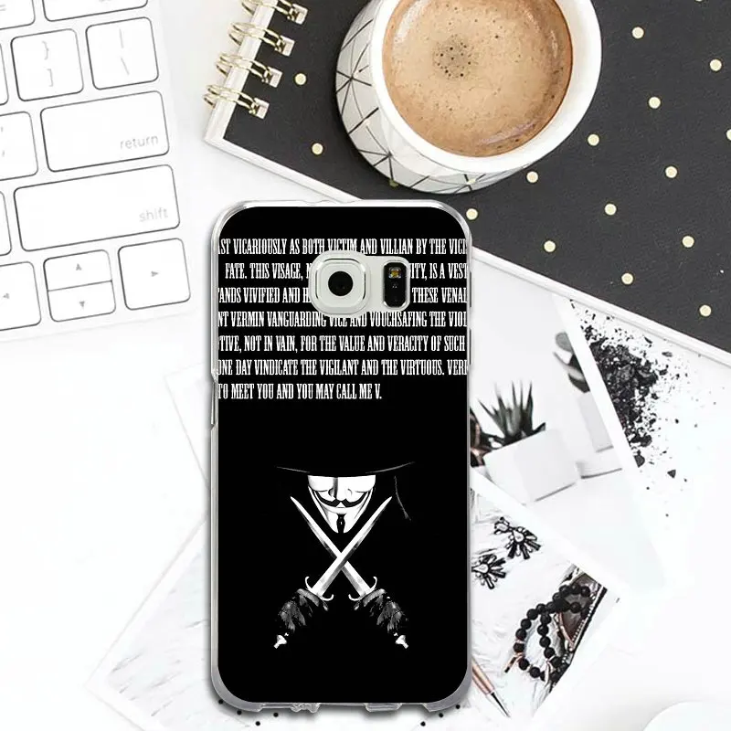 Fawkes Anonymous Mask Soft Silicon Phone Case for Samsung Galaxy S2 S3 S4 S5 Mini S6 S7 Edge S8 S9 S10 Plus Lite Note 8 9 |