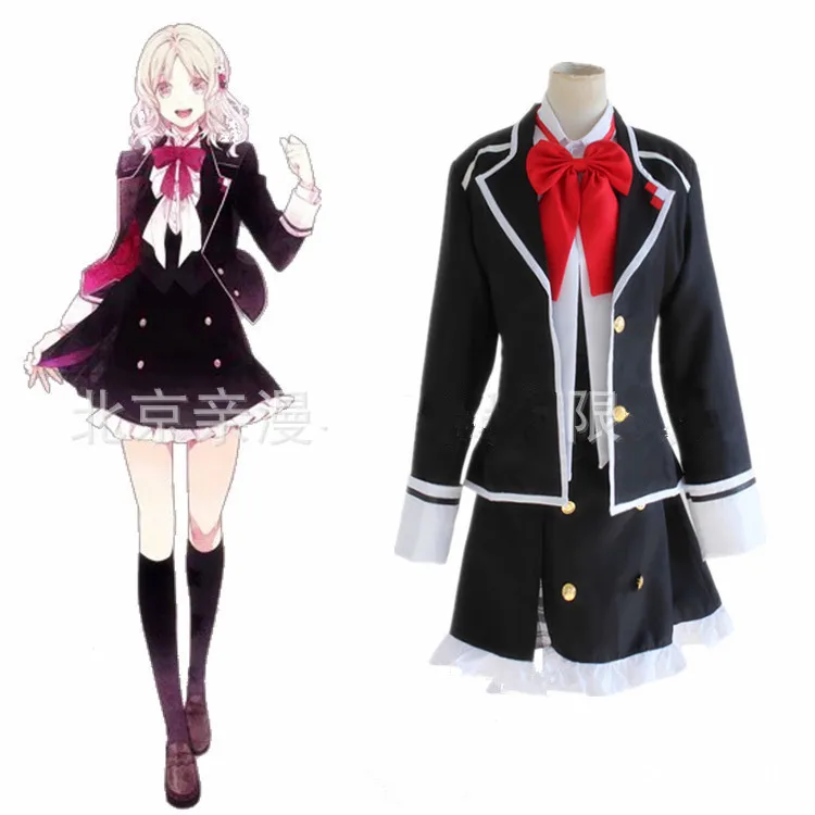 DIABOLIK LOVERS Komori Yui школьная Униформа Косплэй костюм платье наряд ежедневный костюмы