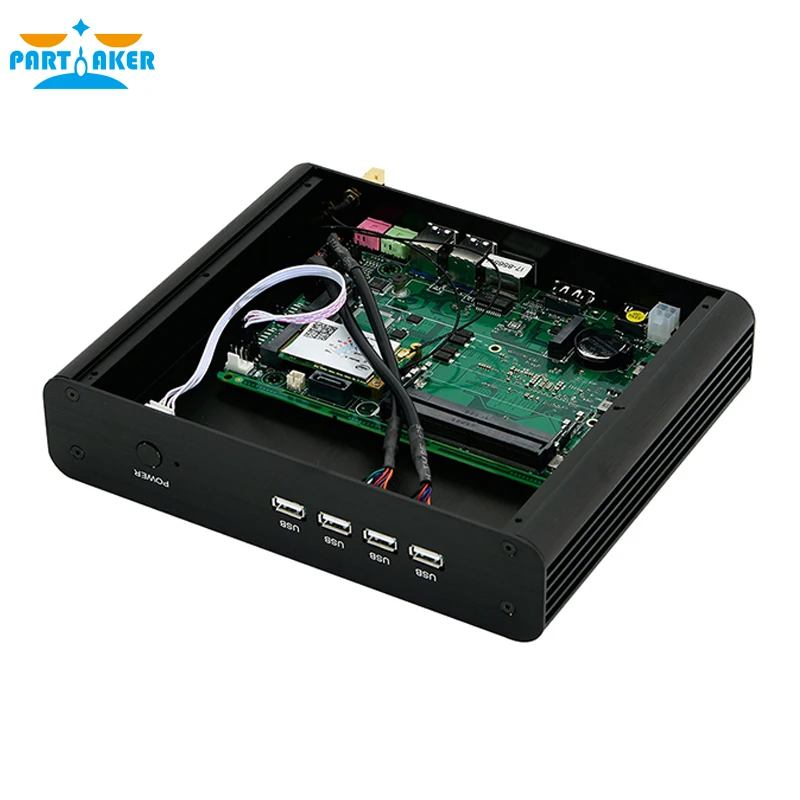 Verkaufen Teilhaftig Fanless Mini PC Intel Core I7 10710U 10510U Desktop PC Windows 10 2 * DDR4 M.2 NVMe + Msata + 2.5