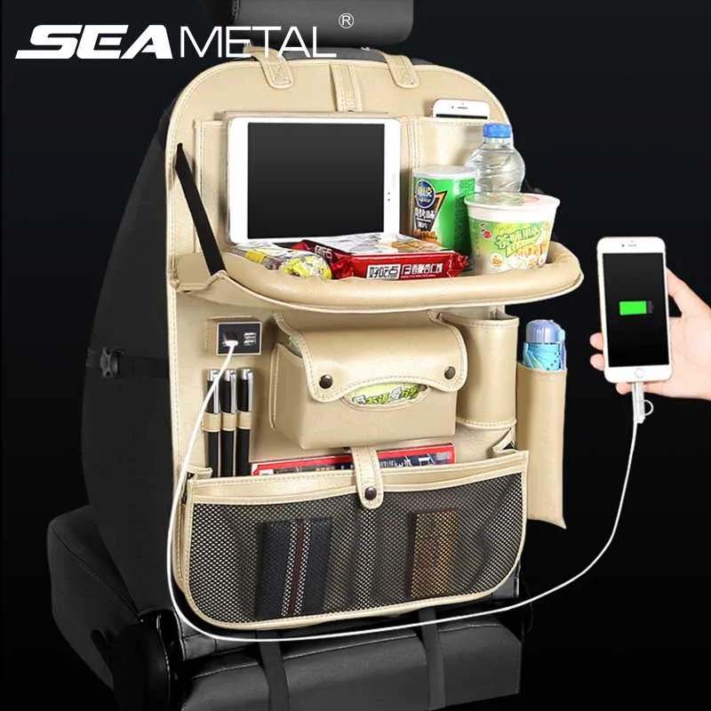 Автомобильный органайзер для сидений складной подставка стола планшета авто