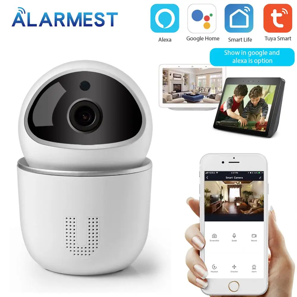 IP камера ALARMEST Tuya с поддержкой Wi Fi и автослежением 1080P|Камеры видеонаблюдения| |