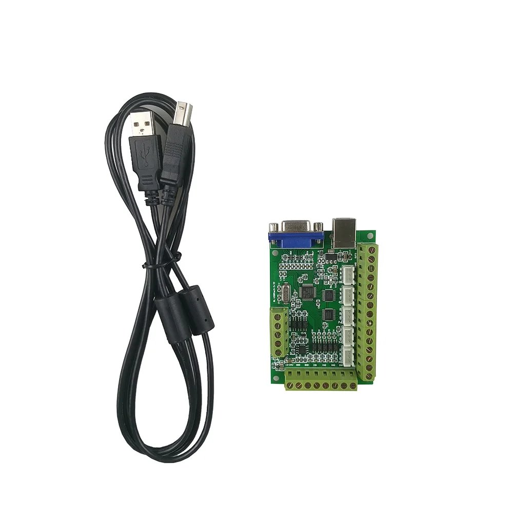 Плата интерфейса USB зеленого цвета MACH3 5 Axie CNC карта управления движением + ручное