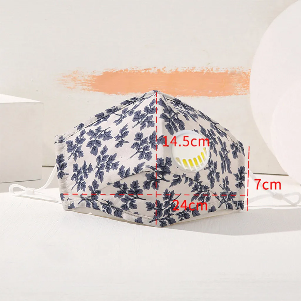 

Headband 4PCS Adult mascarillas Woman Floral Adjustable Washable Filter Breather Face Mask+Mask Pouch mondkapjes #