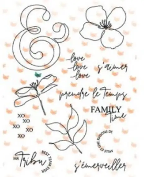 

Цветочный прозрачный штамп, прозрачная печать для DIY скрапбукинга/изготовления карт c587